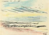 FEININGER Lyonel Charles 1871-1956,Am Strand (On the Shore).,1935,Ahrenshoop DE 2025-08-02