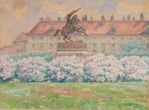 FEITH Gustav 1875-1951,Blooming lilac at Heldenplatz,1910,Palais Dorotheum AT 2023-04-04