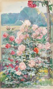 FEITH Gustav 1875-1951,Roses in bloom and a landscape,Palais Dorotheum AT 2024-03-28