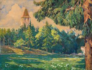 FEITH Gustav 1875-1951,View of Castle Seebenstein,1917,im Kinsky Auktionshaus AT 2023-04-18