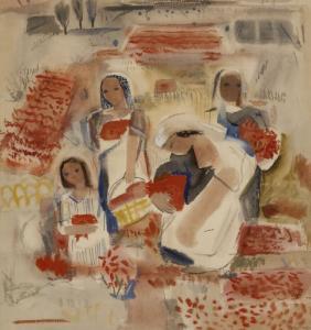 FELBER Gina Lee 1957,Peasant Women,Santa Fe Art Auction US 2007-11-10