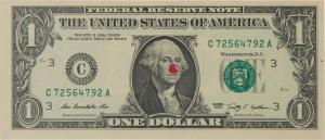 FELDMANN Hans Peter 1941-2023,Dollar Bill with Red Nose,Sotheby's GB 2023-10-03