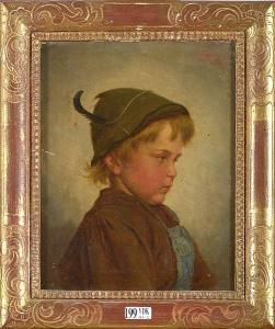 FELGENTREFF Paul 1854-1933,Portrait d\’un jeune garçon,VanDerKindere BE 2022-09-06