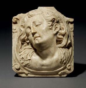 FELIPE VIGARNY,A RECTANGULAR CARVED MARBLE RELIEF BUST OF A WOMAN,1930,Christie's 2007-07-05