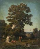 FELIX THODORE CARUELLE Claude 1798-1871,Scène mythologique sous un arbre,Damien Leclere 2010-12-18