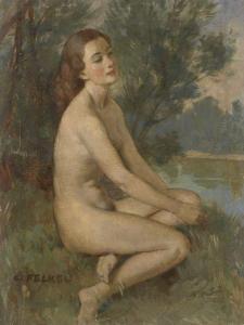 FELKEL CARL F 1896-1984,Kneeling female nude,Rosebery's GB 2021-12-01