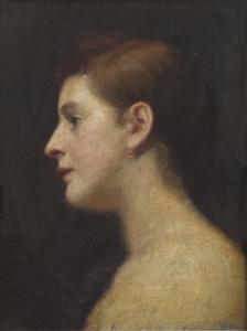 FELLERMEYER Josef 1862,Profilo di donna,Capitolium Art Casa d'Aste IT 2020-12-15