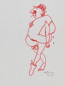 FELLINI Federico 1920-1993,Caricatura,1960,Babuino IT 2022-07-22