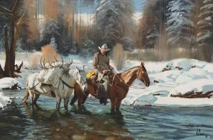 FELLOWS Fred 1934,The First Snowfall,1985,Scottsdale Art Auction US 2024-04-12