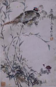 FENG CHUNYANG,Pair of pheasants among flowers,Lyon & Turnbull GB 2014-02-13