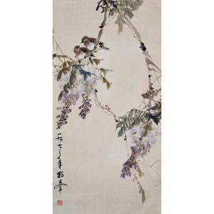 FENG YANG 1900-1900,SPARROWS AND WISTERIA,1973,Waddington's CA 2015-06-08