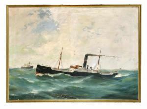FENINGA Teen G.G 1841,Schiffsportrait der SS Heinrich Horn unter Kapi,1917,Historia Auctionata 2019-10-18