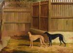 FENN George 1810-1971,Study of two greyhounds,1843,Canterbury Auction GB 2022-08-06