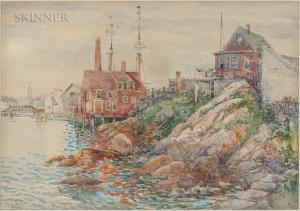 FENN Harry 1838-1911,Maine Coastal Town,1909,Skinner US 2018-09-21