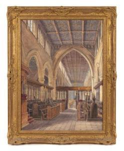 FENNELL Louisa 1847-1930,Cathedral Interior,Hindman US 2019-11-18