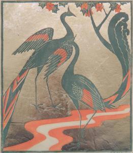 FENTON Anita 1902-1970,Peacocks,1932,Rachel Davis US 2017-03-25