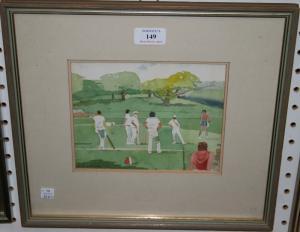 FENTON Sam,View of a Cricket Match with Interloper,Tooveys Auction GB 2011-10-05
