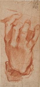 FENZONI Ferrau 1562-1645,Study of a right hand, playing a musical instrument,Sotheby's GB 2023-01-25