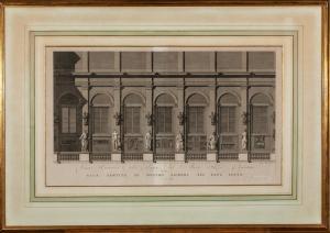 FEOLI Vincenzo 1760-1827,Veduta Geometrica Della Loggia Del Museo Pio Cleme,Goya Subastas 2019-03-05