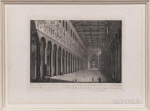 FEOLI Vincenzo 1760-1827,Veduta interna della Basilica di S. Paolo fuori la,1797,Skinner 2021-07-29