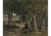 Ferdinand CERAMANO Charles 1829-1909,Outskirts of forest, Rocroi,1907,Mainichi Auction JP 2021-11-12