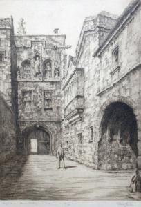 FERDINAND GIELE 1867-1929,Oxford - New College - Entrance,Mallams GB 2013-07-17