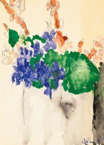 FERENCZY Beni 1890-1967,Violet in a Vase,1965,Kieselbach HU 2018-10-07