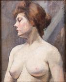 FERENCZY Jozef 1866-1925,Portrait of a nude Lady, half-length,Rosebery's GB 2022-12-14