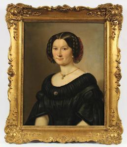 FERENZ Anton Johan 1801-1888,Portrait einer Frau,1860,Von Zengen DE 2020-06-12