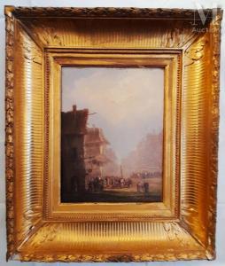 FEREY Edouard 1800-1800,Scène de marché,19ème siècle,Millon & Associés FR 2024-02-03