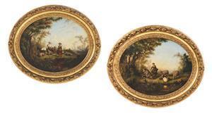 FEREY Prosper 1800-1800,Pastoral Scenes with Shepherd and Shepherd,19th Century,New Orleans Auction 2022-10-08