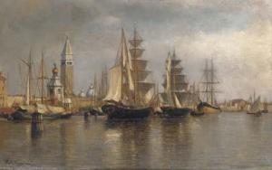 FERGUSON Henry Augustus 1842-1911,After the Rain- Ships in the Venetian Lagoon,Christie's 2004-03-03