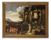 FERGUSON Henry 1655-1730,Capriccio architettonico con figure,Wannenes Art Auctions IT 2019-12-03