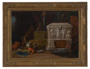 FERGUSON Henry 1655-1730,Soldiers resting near an antique sarcophagus with ,Christie's GB 2022-10-07