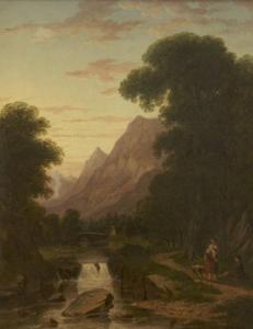 FERGUSON James 1710-1776,A Highland River Valley with Figures, Glen Dochart,Adams IE 2011-03-29
