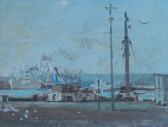 FERGUSON John 1885-1967,Harbour scene with fishing boats,Golding Young & Mawer GB 2016-02-17