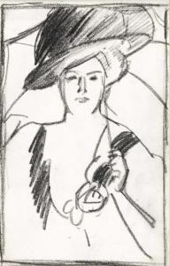 FERGUSSON John Duncan 1874-1961,WOMAN IN A HAT,Lyon & Turnbull GB 2008-12-03