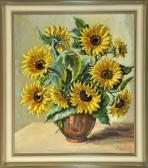 FERNANDE Kostinsky 1902-1978,Sonnenblumen in Vase,Allgauer DE 2013-01-12