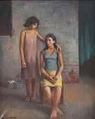 FERNANDEZ César Navarro 1929-1992,NIÑAS,Galeria Arroyo AR 2021-08-19