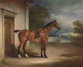FERNELEY John 1782-1860,A saddled hunter in a stable yard,1829,Christie's GB 2014-12-03