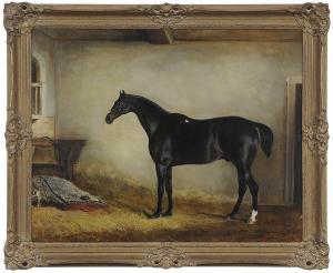 FERNELEY John 1782-1860,Dark Bay Hunter in a Loose Box,1839,Brunk Auctions US 2018-05-12