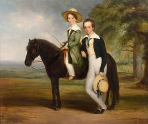 FERNELEY John,Frère et sœur et leur poney,1822,Artcurial | Briest - Poulain - F. Tajan 2024-02-06