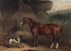 FERNELEY Jr. John 1815-1862,Portrait of a horse and dog in a mountainous lands,Bonhams GB 2022-07-06