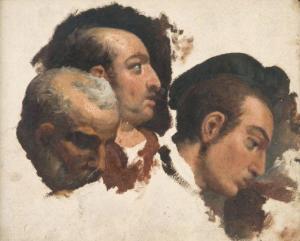 FERON Eloi Firmin 1802-1876,Deux études de têtes de personn,Artcurial | Briest - Poulain - F. Tajan 2011-06-22