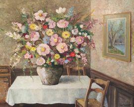 FERON Paul 1900-1900,Intérieur au bouquet de fleur,Millon & Associés FR 2021-12-14