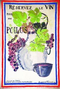 FERRAND SUZANE,Réservez le Vin pour nos Poilus,1918,Artprecium FR 2017-03-08