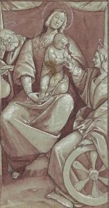 FERRARI Gaudenzio 1480-1546,The Mystic Marriage of St. Catherine,Swann Galleries US 2021-11-03