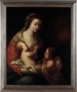 FERRARI Giovanni Andrea 1598-1669,Madonna con Bambino e San Giovannino,17th century,Cambi 2023-11-30