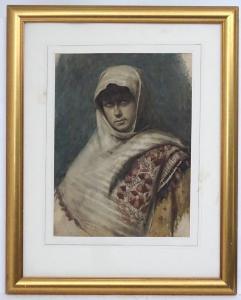 FERRARI Guiseppe,Arabian woman holding a headdress,,1882,Dickins GB 2019-10-11
