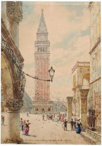 FERRARIO Carlo,La Piazza S. Marco dalla Porta della Carta, Venezi,1902,Palais Dorotheum 2024-03-28